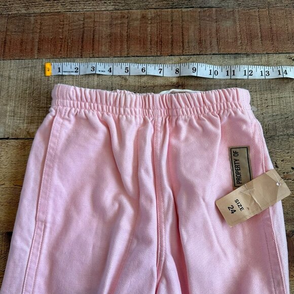 Vintage Property Of Women's Pink Straight Leg Drawstring Pants -24 - Picture 5 of 13